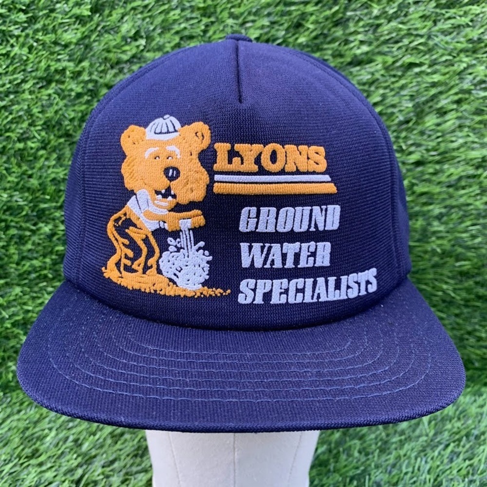 Vintage Snapback Lyons Ground Water Specialists Hat Made in USA Stockton,‎ IL